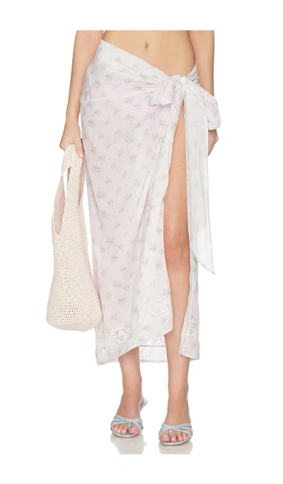 Loveshackfancy Emabella Pareo Skirt In White