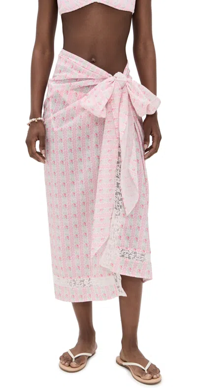 Loveshackfancy Emabella Pareo Strawberry Macaroon In Pink