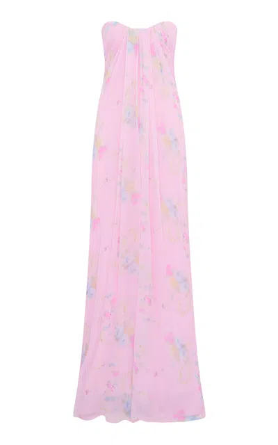 Loveshackfancy Emara Strapless Gown In Pink