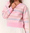 Loveshackfancy Emberly Wool Fair Isle Pullover In Peach Dream In Pink
