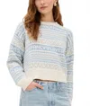 Loveshackfancy Emberly Wool Fair Isle Pullover In Winter Haze In Multi