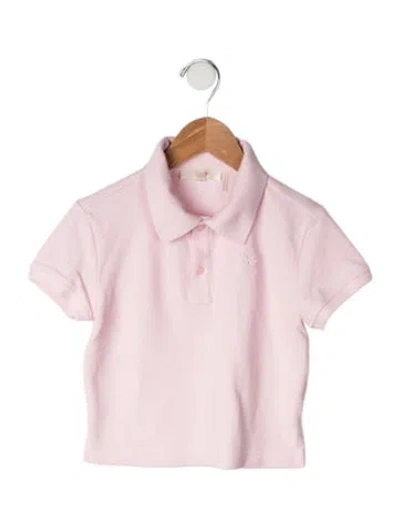 Pre-owned Loveshackfancy Babies' Embroidered Girls' Polo Shirt In Pink