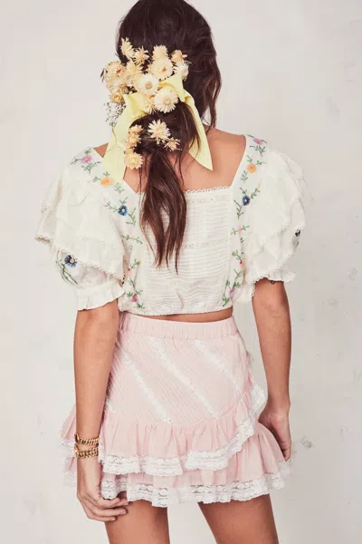 Loveshackfancy Emma Skirt In Pink