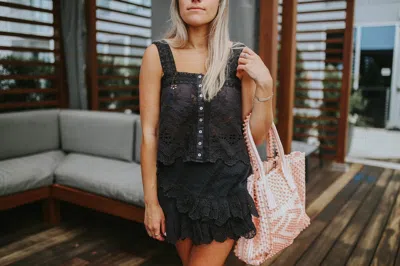 Loveshackfancy Emma Skirt Black