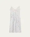 Loveshackfancy Ermon Lace-trim Midi Slip Dress In Wavecrest Blue