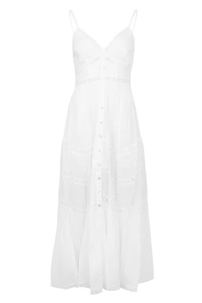 Loveshackfancy Esilda Heritage Cotton Midi Dress White