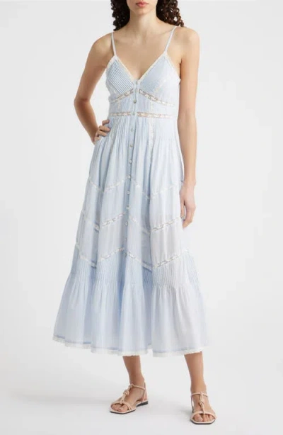 Loveshackfancy Esilda Lace Trim Cotton Dress In Blue