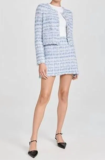Loveshackfancy Eunicette Skirt In Glacier Sky