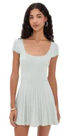 Loveshackfancy Evaluna Dress Eau De Nil In Gray