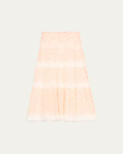 Loveshackfancy Everhart Cotton-silk Lace Maxi Skirt In Sweet Nectar