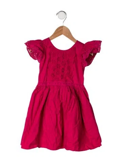 Pre-owned Loveshackfancy Babies' Eyelet Girls' Dress In Pink