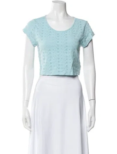 Pre-owned Loveshackfancy Eyelet Trim Set In Blue