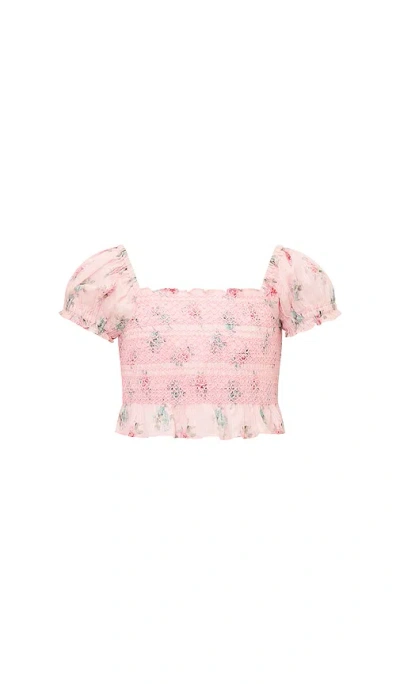Loveshackfancy Fabielle 탑 In Pink