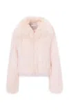 Loveshackfancy Fallon Faux Fur Jacket In Ivory