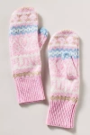 Loveshackfancy Fancy Fairisle Mittens In Pink
