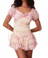 Loveshackfancy Fancy Jupe Mini Dress In Garden Sunset In Multi