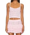 Loveshackfancy Fane Top In Ballerina Pink In Pink