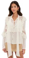 Loveshackfancy Farah Top Ivory In White
