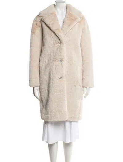 Pre-owned Loveshackfancy Faux Fur Coat In Neutrals
