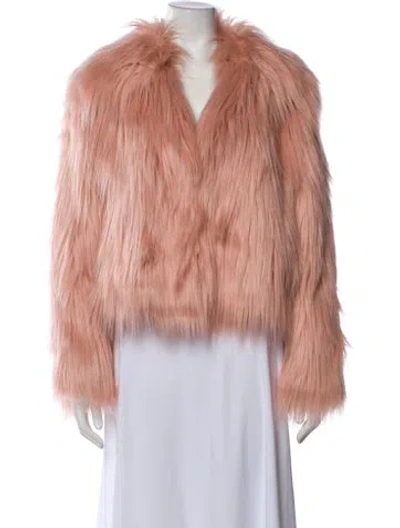 Pre-owned Loveshackfancy Faux Fur Faux Fur Jacket W/ Tags In Pink