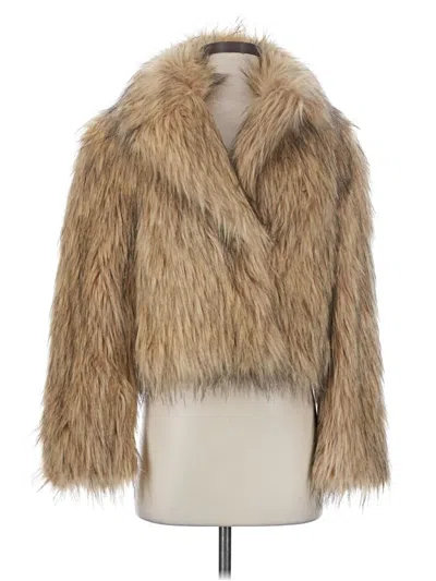 Loveshackfancy Faux Fur Jacket In Brown