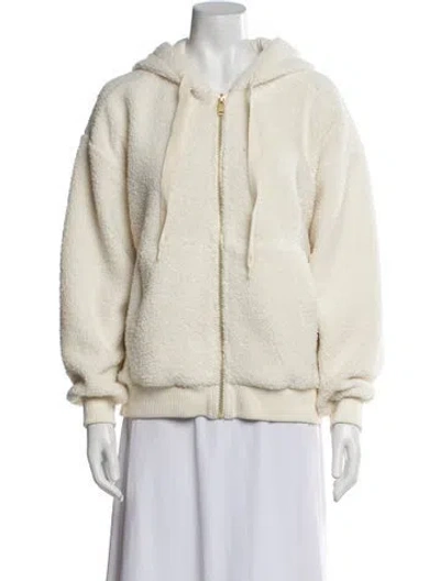 Pre-owned Loveshackfancy Faux Fur Jacket In Neutral