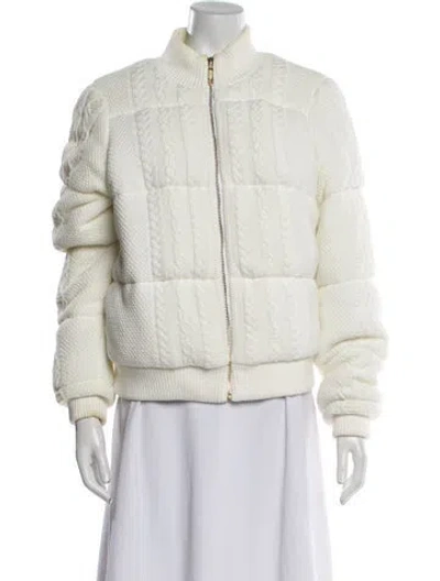 Pre-owned Loveshackfancy Faux Fur Jacket In Neutral