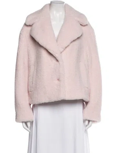Pre-owned Loveshackfancy Faux Fur Jacket W/ Tags In Pink