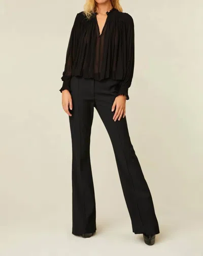 Loveshackfancy Fernanda Blouse In Black