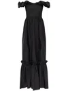 Loveshackfancy Beth Button-front Cotton Coverup Dress With Crochet Lace In Black