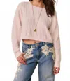 Loveshackfancy Filomena Pullover Sweater In Pale Guava In Multi