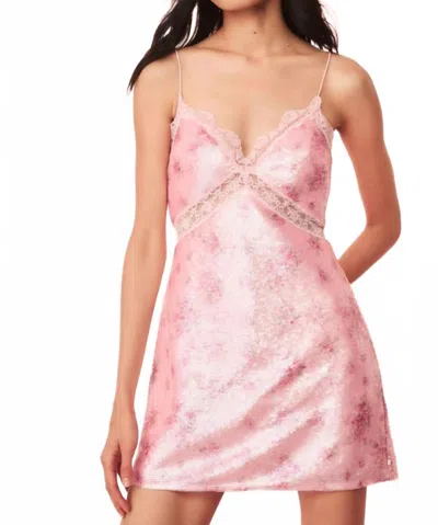Loveshackfancy Finta Sequin Mini Dress In Flamenco Pink