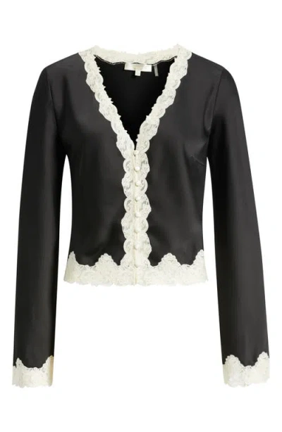 Loveshackfancy Fioretta Lace Trim Top In Multi