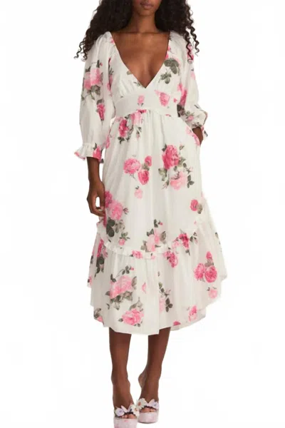 Loveshackfancy Firefly Dress In Paradise Pink In White