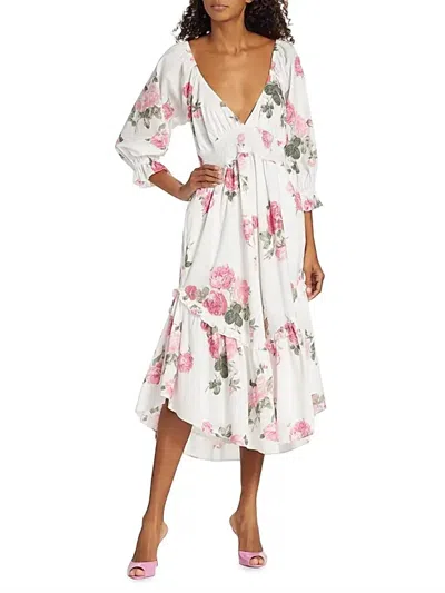 Loveshackfancy Firefly Dress In Paradise Pink In Multi