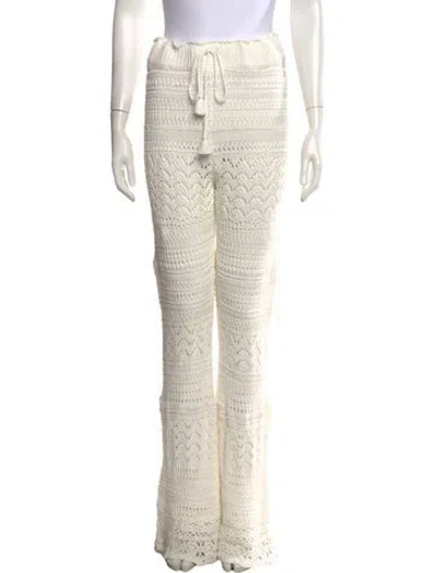 Pre-owned Loveshackfancy Flared Pants In Neutrals