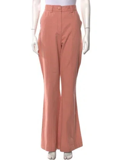 Pre-owned Loveshackfancy Flared Pants In Pink