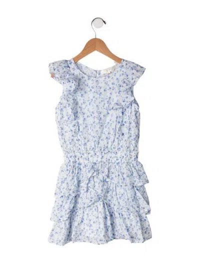 Pre-owned Loveshackfancy Kids' Floral Girls' Dress In Blue