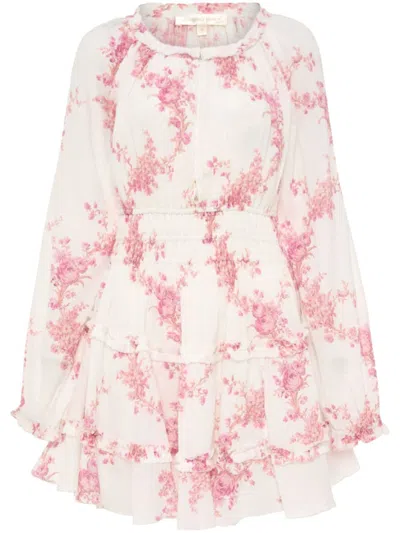 Loveshackfancy Floral Mini Dress In White