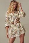 Loveshackfancy Floral Mini Dress With Sleeves In Multi