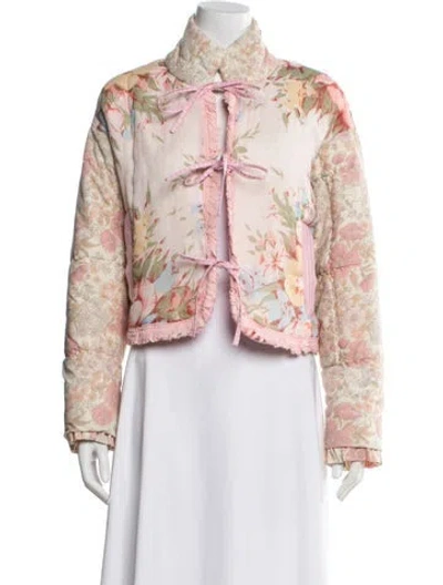 Pre-owned Loveshackfancy Floral Print Jacket In Multi