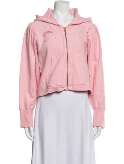 Pre-owned Loveshackfancy Floral Print Jacket In Pink