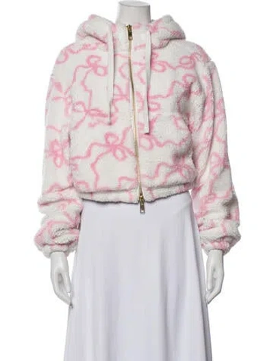 Pre-owned Loveshackfancy Floral Print Jacket In Purple