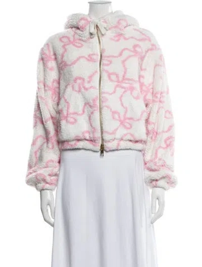 Pre-owned Loveshackfancy Floral Print Jacket W/ Tags In Pink