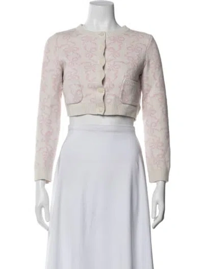 Pre-owned Loveshackfancy Floral Print Jacket In White