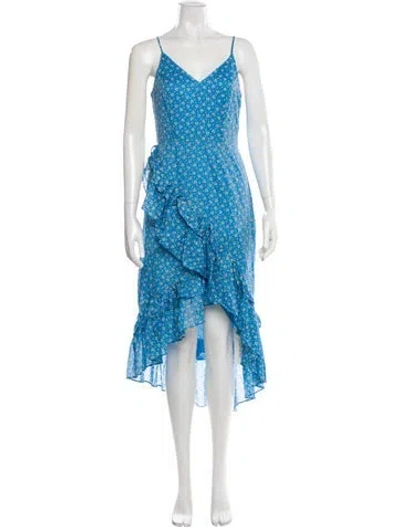 Pre-owned Loveshackfancy Floral Print Knee-length Dress In Multi