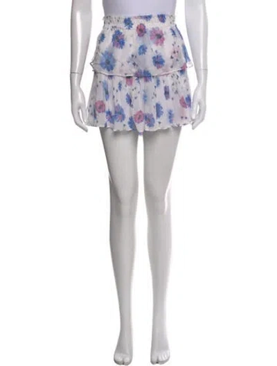 Pre-owned Loveshackfancy Floral Print Knee-length Skirt In Multi