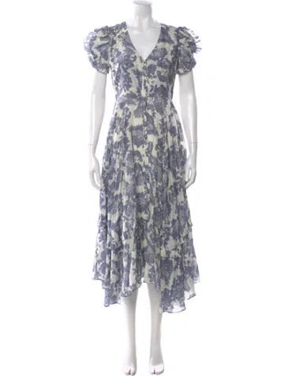 Pre-owned Loveshackfancy Floral Print Long Dress