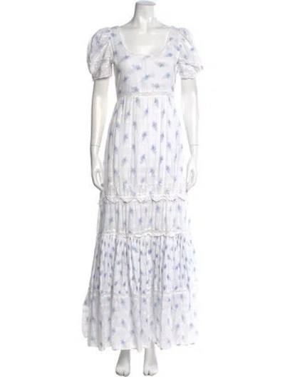 Pre-owned Loveshackfancy Floral Print Long Dress