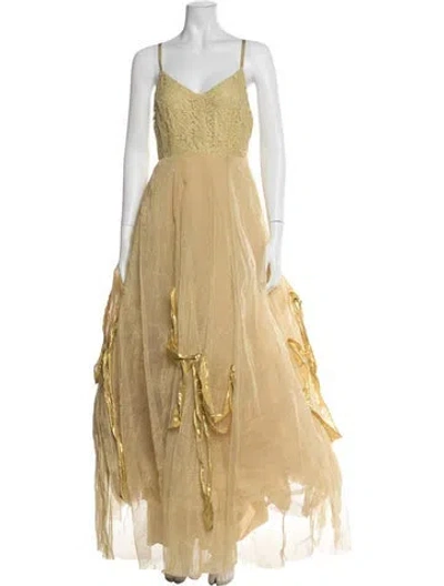 Pre-owned Loveshackfancy Floral Print Long Dress